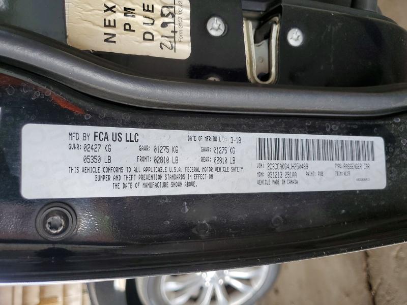 Aukcja sprzedaży 2018 Chrysler 300, vin: 2C3CCAKG4JH250489, numer aukcji: 60664516
