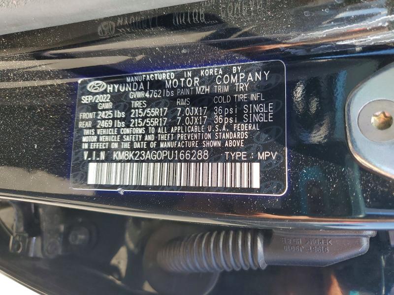 Продаж на аукціоні авто 2023 Hyundai Kona, vin: KM8K23AG0PU166288, номер лоту: 63417706