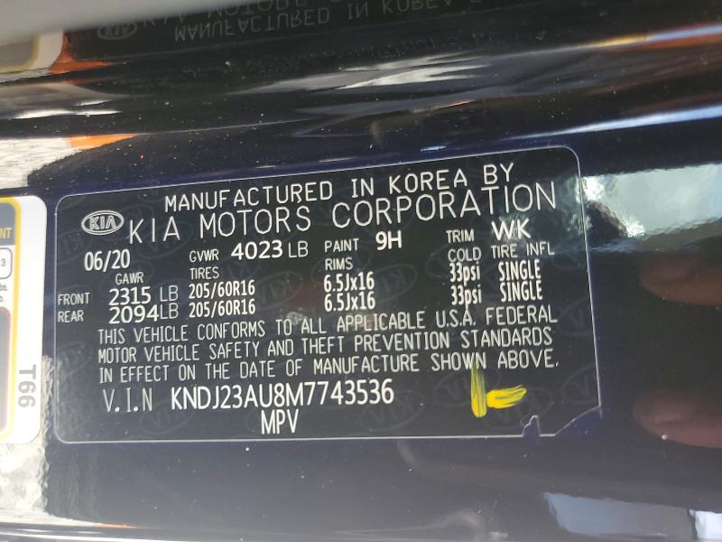 Aukcja sprzedaży 2021 Kia Soul, vin: KNDJ23AU8M7743536, numer aukcji: 62826266