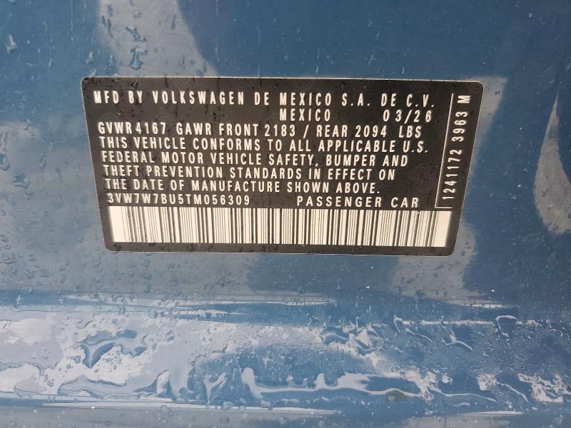 Aukcja sprzedaży 2026 Volkswagen Jetta, vin: 3VW7W7BU5TM056309, numer aukcji: 61044826