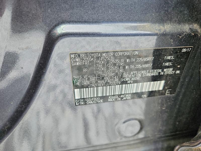 Продажа на аукционе авто 2018 Toyota Rav4, vin: JTMZFREV1JJ723219, номер лота: 59658066