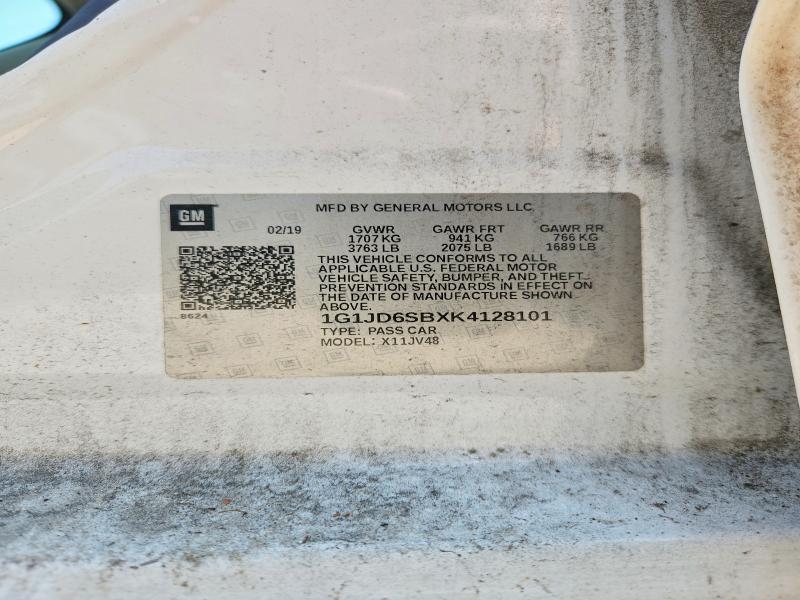 61574076 :رقم المزاد ، 1G1JD6SBXK4128101 vin ، 2019 Chevrolet Sonic مزاد بيع