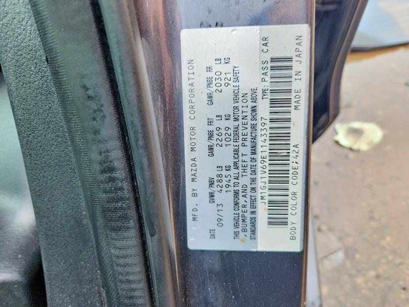62348226 :رقم المزاد ، JM1GJ1V69E1143397 vin ، 2014 Mazda 6 مزاد بيع