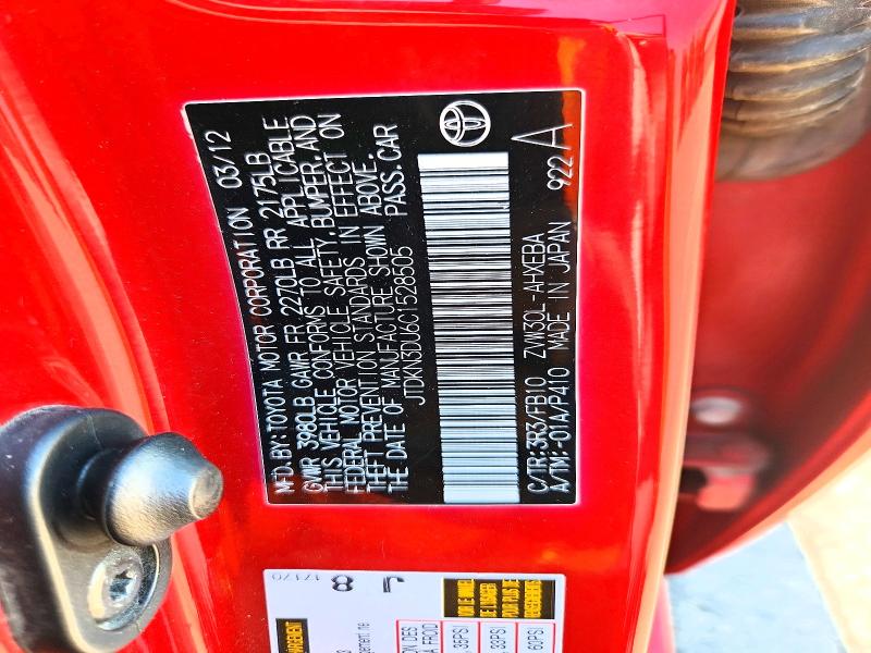 Aukcja sprzedaży 2012 Toyota Prius, vin: JTDKN3DU6C1528505, numer aukcji: 62721256