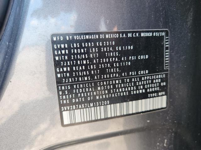 Aukcja sprzedaży 2020 Volkswagen Tiguan, vin: 3VV2B7AX7LM131209, numer aukcji: 60208736