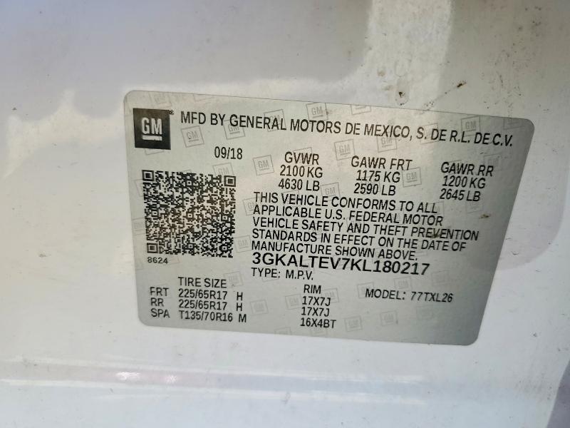 61345256 :رقم المزاد ، 3GKALTEV7KL180217 vin ، 2019 Gmc Terrain مزاد بيع