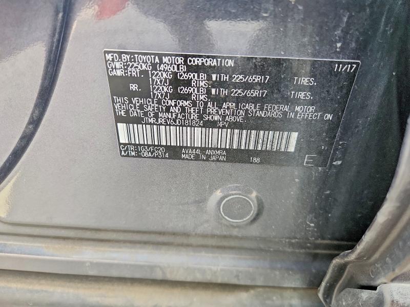 Aukcja sprzedaży 2018 Toyota Rav4 Hybrid, vin: JTMRJREV6JD181824, numer aukcji: 61396906