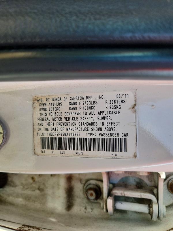 Продажа на аукционе авто 2011 Honda Accord, vin: 1HGCP2F85BA126256, номер лота: 62332696