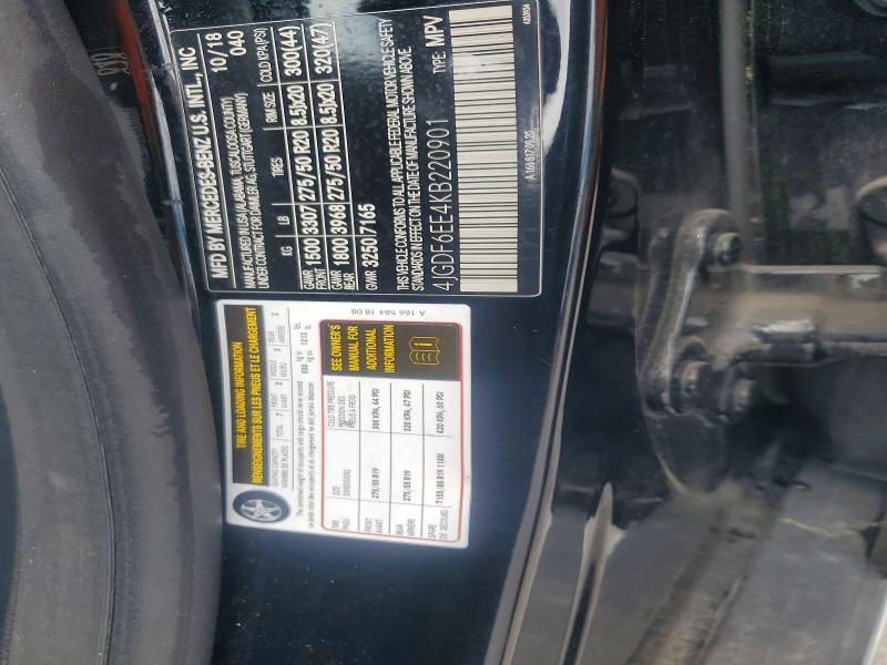 Aukcja sprzedaży 2019 Mercedes-benz Gls, vin: 4JGDF6EE4KB220901, numer aukcji: 63469996