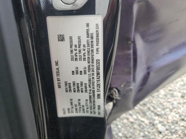 Продаж на аукціоні авто 2021 Tesla Model 3, vin: 5YJ3E1EA2MF985320, номер лоту: 59871576