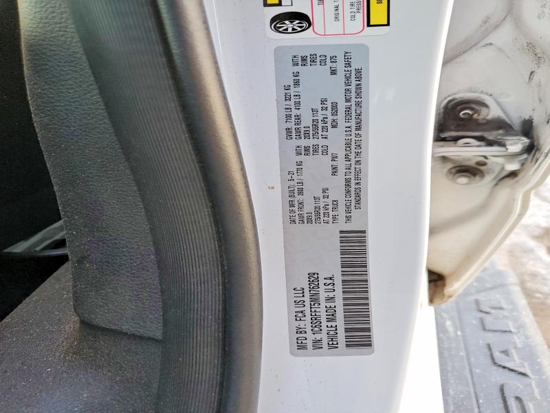 61176936 :رقم المزاد ، 1C6SRFFT5MN762629 vin ، 2021 Ram 1500 مزاد بيع