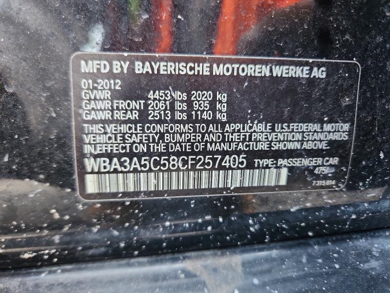 Продажа на аукционе авто 2012 Bmw 328, vin: WBA3A5C58CF257405, номер лота: 60427966