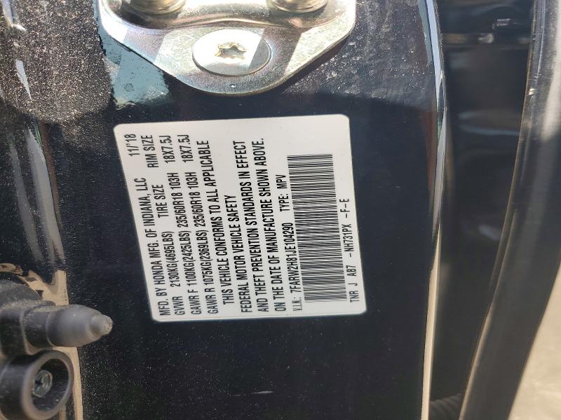 74516235 :رقم المزاد ، 7FARW2H81JE104290 vin ، 2018 Honda Cr-v مزاد بيع