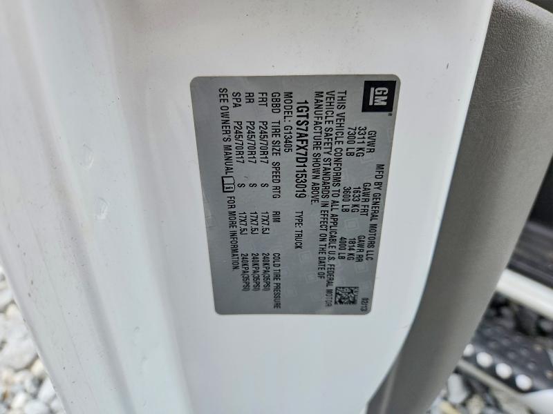 61198406 :رقم المزاد ، 1GTS7AFX7D1153019 vin ، 2013 Gmc Savana مزاد بيع