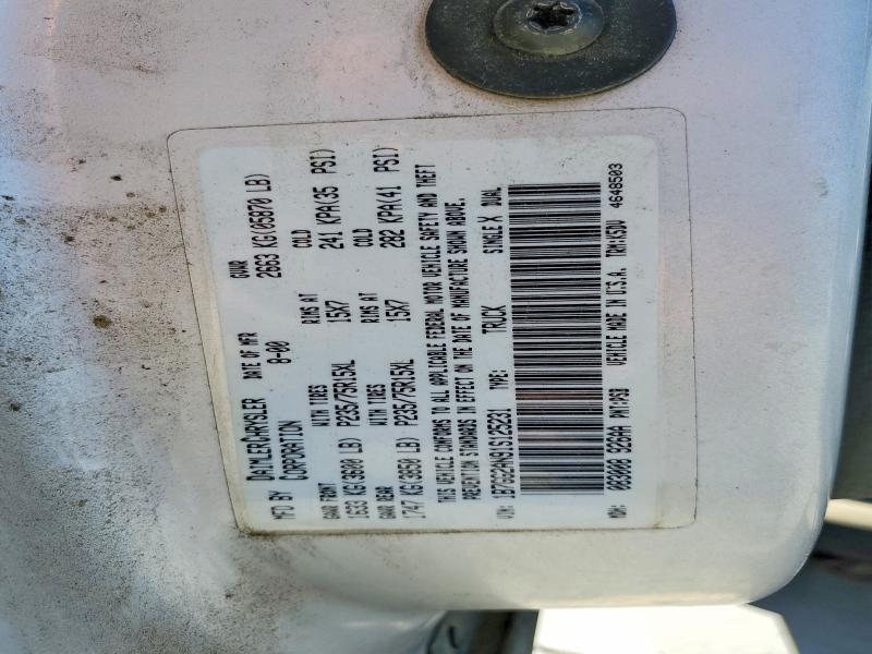 2001 Dodge Dakota მანქანა იყიდება აუქციონზე, vin: 1B7GG2AN91S125231, აუქციონის ნომერი: 59715386