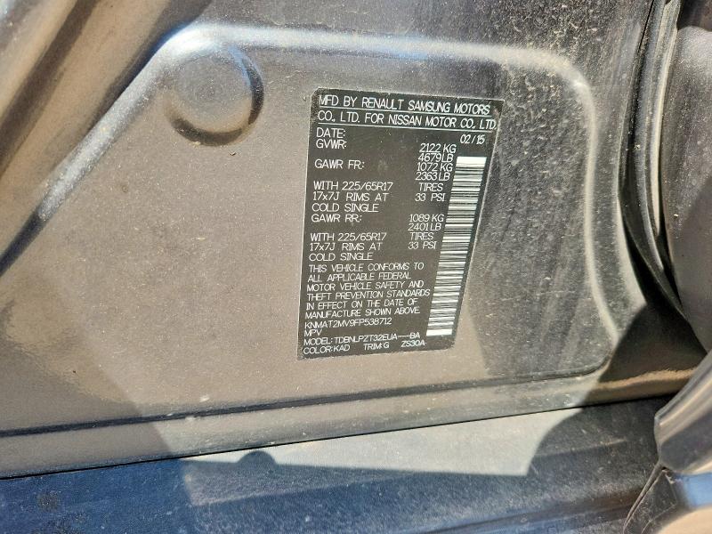 2015 Nissan Rogue მანქანა იყიდება აუქციონზე, vin: KNMAT2MV9FP538712, აუქციონის ნომერი: 61038276