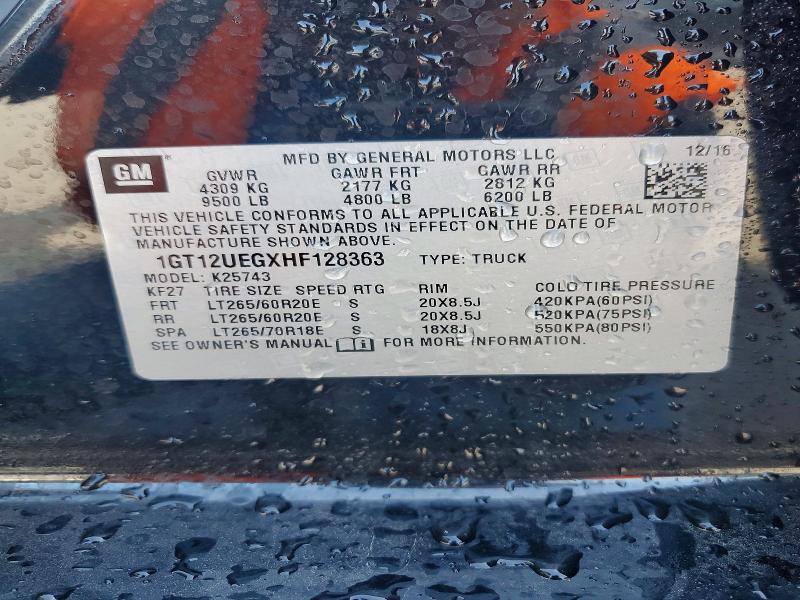 Продаж на аукціоні авто 2017 Gmc Sierra, vin: 1GT12UEGXHF128363, номер лоту: 61919726