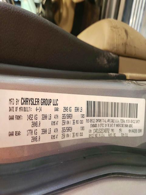 61857956 :رقم المزاد ، 1C4RDJEG2EC468762 vin ، 2014 Dodge Durango مزاد بيع