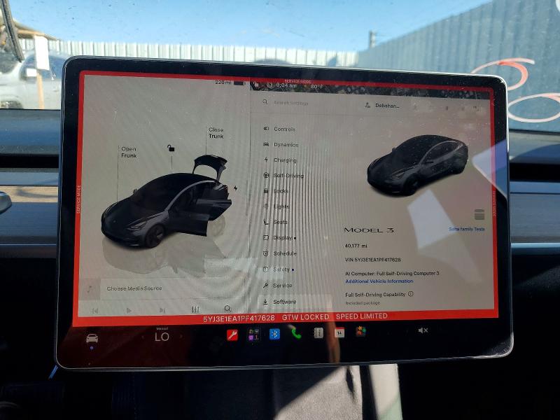 2023 Tesla Model 3 მანქანა იყიდება აუქციონზე, vin: 5YJ3E1EA1PF417628, აუქციონის ნომერი: 60876696