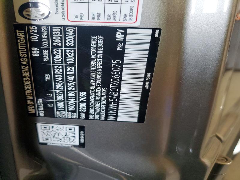 60860506 :رقم المزاد ، W1NWH5AB0TX068075 vin ، 2026 Mercedes-benz G مزاد بيع