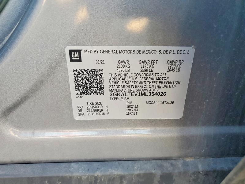 2021 Gmc Terrain მანქანა იყიდება აუქციონზე, vin: 3GKALTEV1ML354026, აუქციონის ნომერი: 59180976