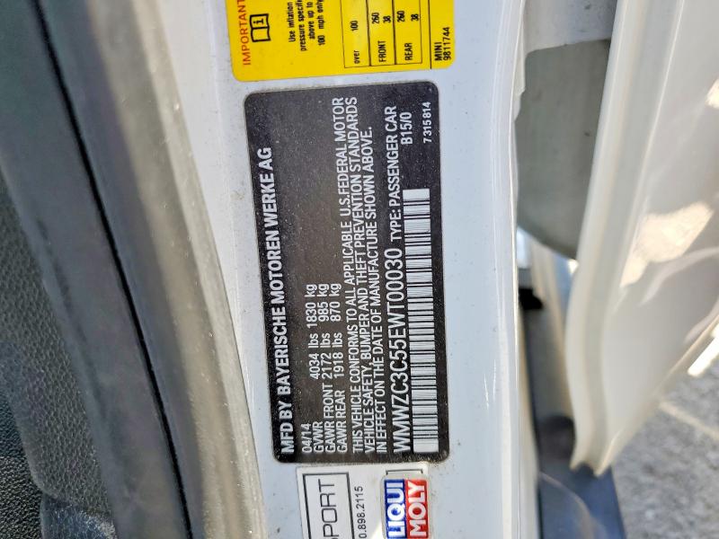 Продаж на аукціоні авто 2014 Mini Cooper, vin: WMWZC3C55EWT00030, номер лоту: 62614316