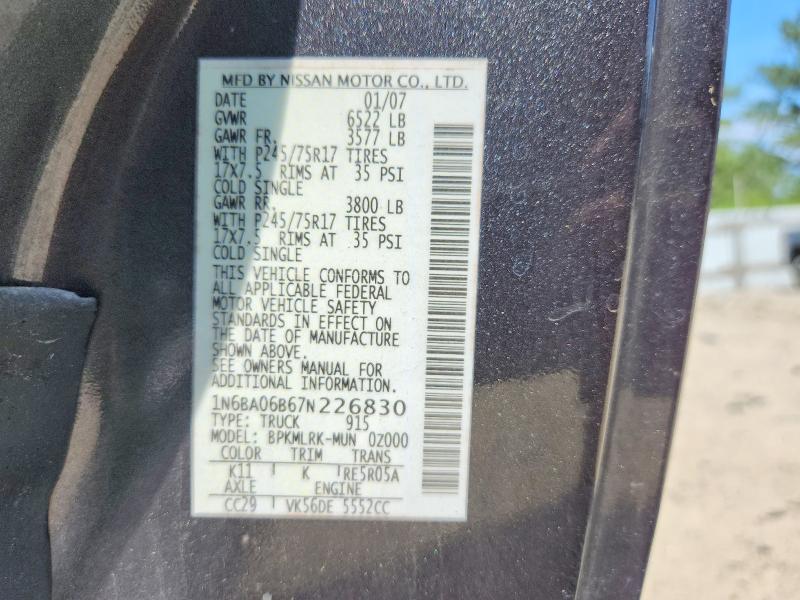 Aukcja sprzedaży 2004 Nissan Titan, vin: 1N6AA06A34N584000, numer aukcji: 61242016