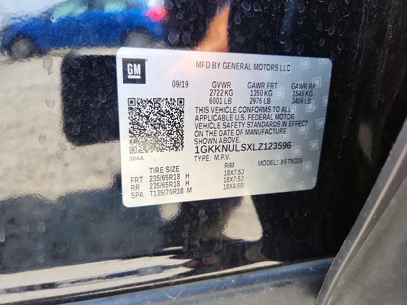 62959526 :رقم المزاد ، 1GKKNULSXLZ123596 vin ، 2020 Gmc Acadia مزاد بيع