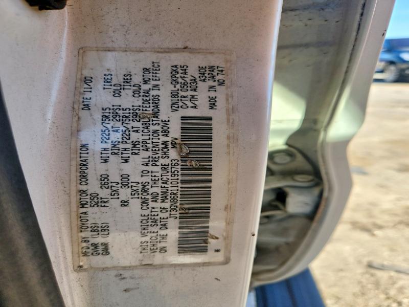 Продаж на аукціоні авто 2001 Toyota 4runner, vin: JT3GN86R110195763, номер лоту: 60963626