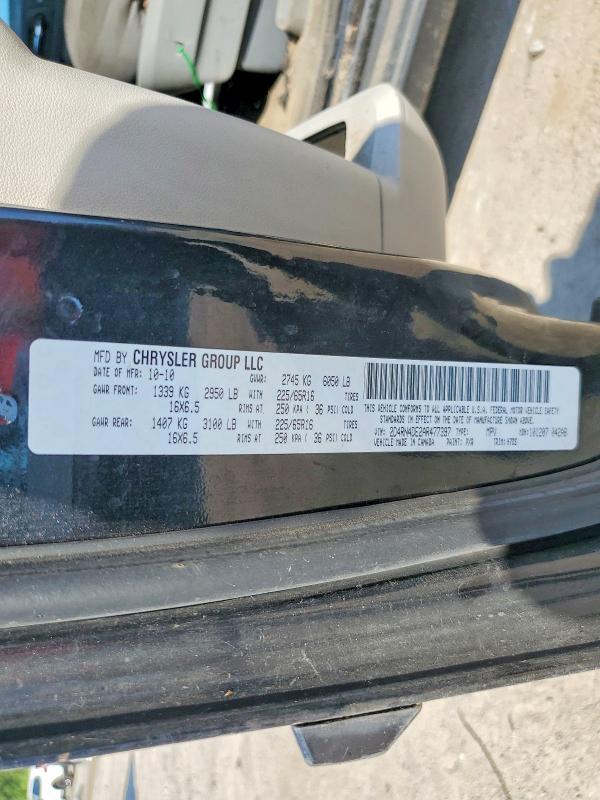 2010 Dodge Caravan მანქანა იყიდება აუქციონზე, vin: 2D4RN4DE2AR477397, აუქციონის ნომერი: 60941316