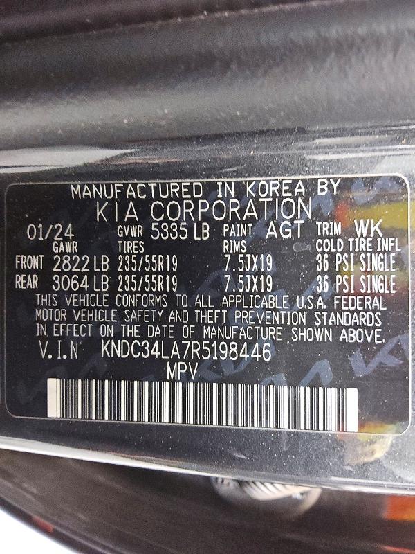 Aukcja sprzedaży 2024 Kia Ev6, vin: KNDC34LA7R5198446, numer aukcji: 59922286