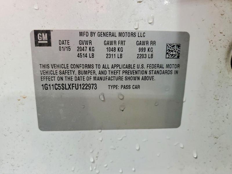 58065576 :رقم المزاد ، 1G11C5SLXFU122973 vin ، 2015 Chevrolet Malibu مزاد بيع