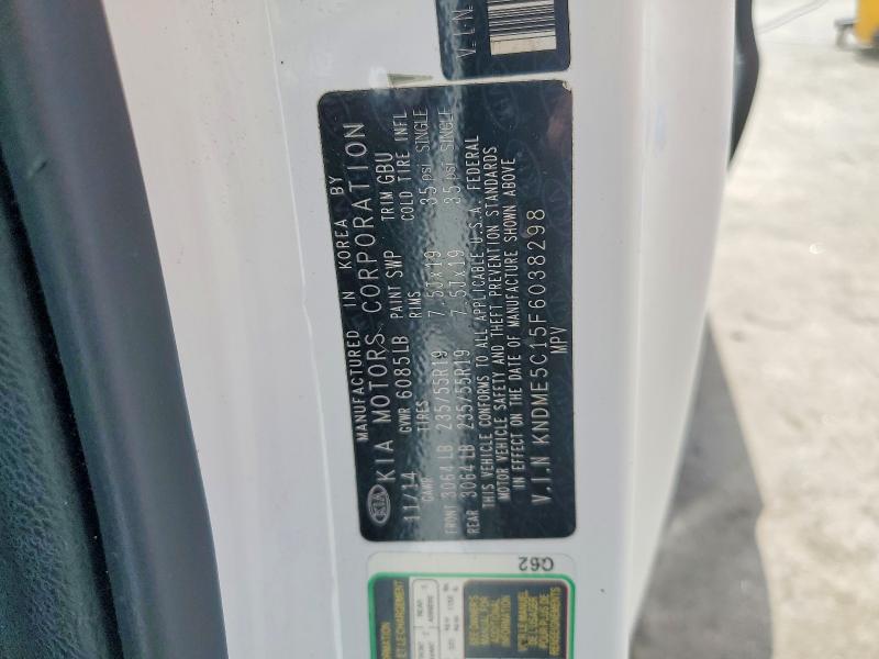 60417616 :رقم المزاد ، KNDME5C15F6038298 vin ، 2015 Kia Sedona مزاد بيع