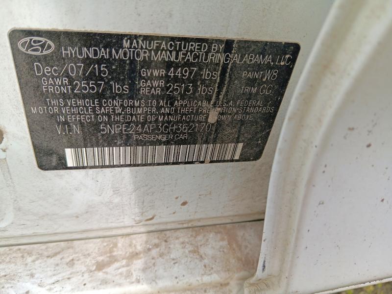2016 Hyundai Sonata მანქანა იყიდება აუქციონზე, vin: 5NPE24AF3GH362170, აუქციონის ნომერი: 60851226