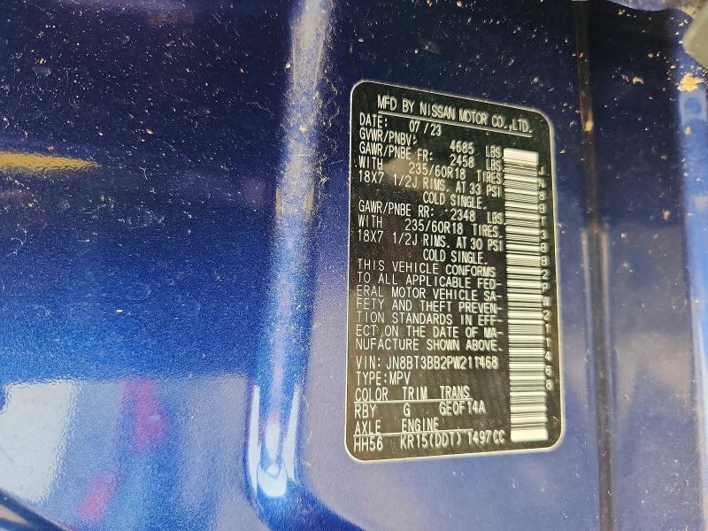 2023 Nissan Rogue მანქანა იყიდება აუქციონზე, vin: JN8BT3BB2PW211468, აუქციონის ნომერი: 61005086