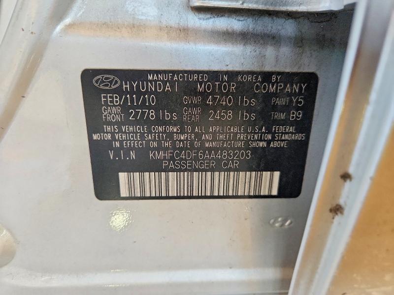 Продажа на аукционе авто 2010 Hyundai Azera, vin: KMHFC4DF6AA483203, номер лота: 59381416