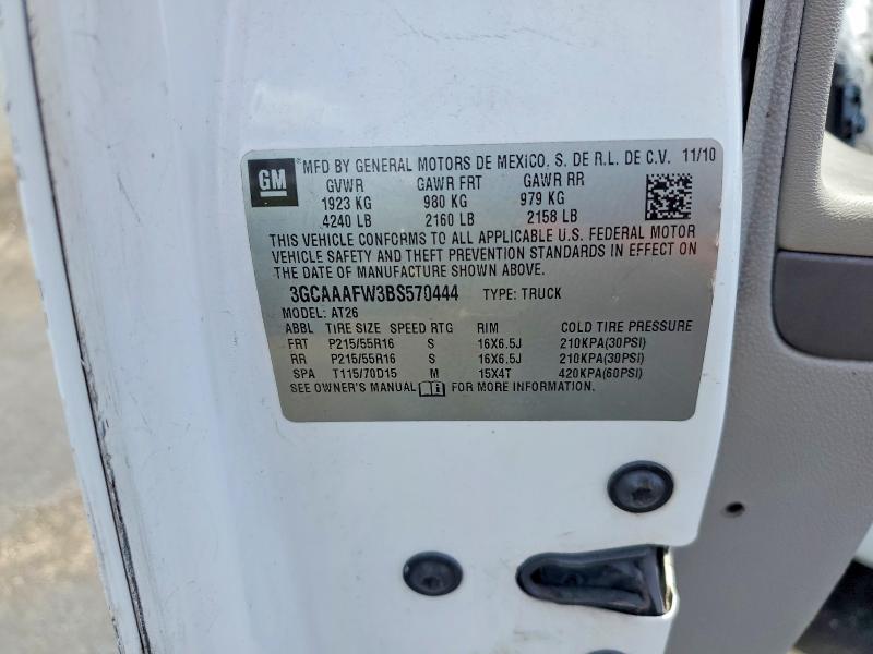 63426996 :رقم المزاد ، 3GCAAAFW3BS570444 vin ، 2011 Chevrolet Hhr مزاد بيع
