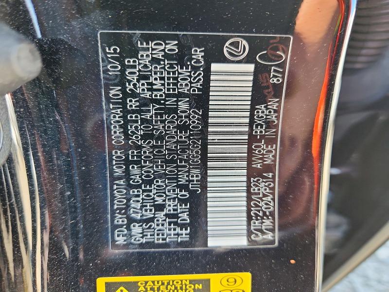 Продажа на аукционе авто 2016 Lexus Es, vin: JTHBW1GG5G2110992, номер лота: 61043776