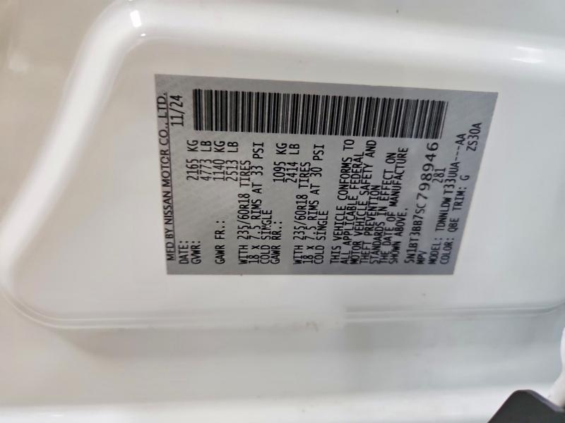 Aukcja sprzedaży 2025 Nissan Rogue, vin: 5N1BT3BB7SC798946, numer aukcji: 61256926