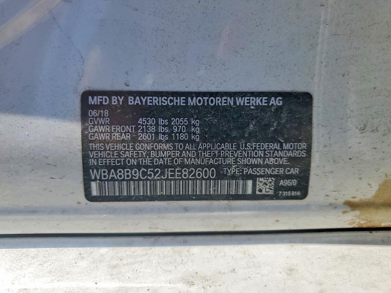 Продаж на аукціоні авто 2018 Bmw 330, vin: WBA8B9C52JEE82600, номер лоту: 63287226