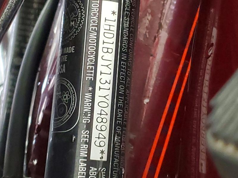 62102646 :رقم المزاد ، 1HD1BJY131Y048949 vin ، 2001 Harley-davidson Flstc مزاد بيع