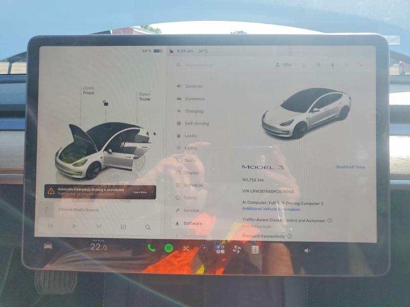 2023 Tesla Model 3 მანქანა იყიდება აუქციონზე, vin: LRW3E1FA5PC875956, აუქციონის ნომერი: 85454865