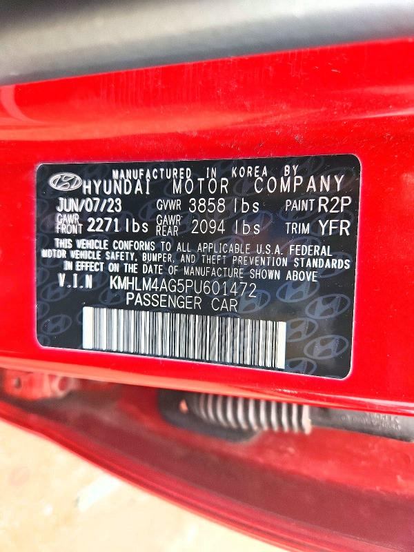 Продажа на аукционе авто 2023 Hyundai Elantra, vin: KMHLM4AG5PU601472, номер лота: 60189696