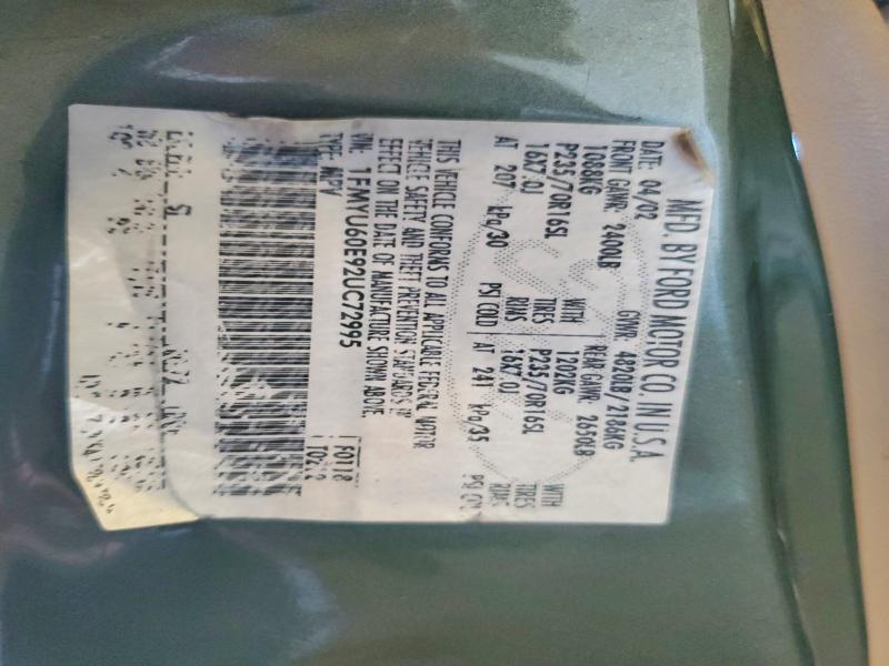 Auction sale of the 2002 Ford Explorer, vin: 1FMYU60E92UC72995, lot number: 60683366