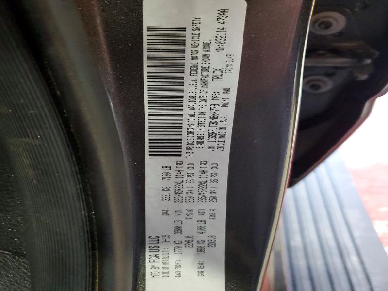 62654046 :رقم المزاد ، 1C6SRFJT3KN807779 vin ، 2019 Ram 1500 مزاد بيع