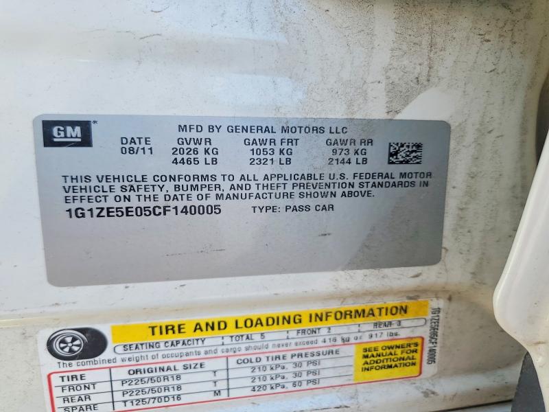 Продаж на аукціоні авто 2012 Chevrolet Malibu, vin: 1G1ZE5E05CF140005, номер лоту: 59235336