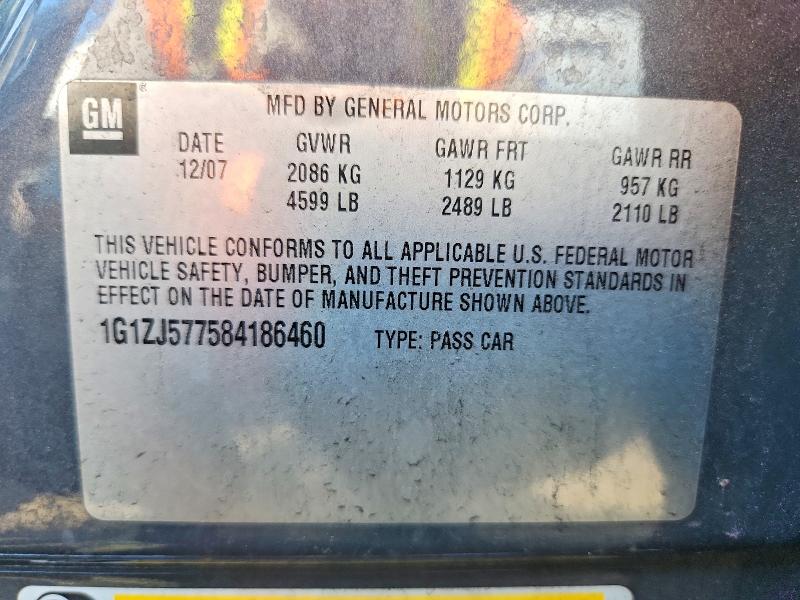 Продажа на аукционе авто 2008 Chevrolet Malibu, vin: 1G1ZJ577584186460, номер лота: 63184526
