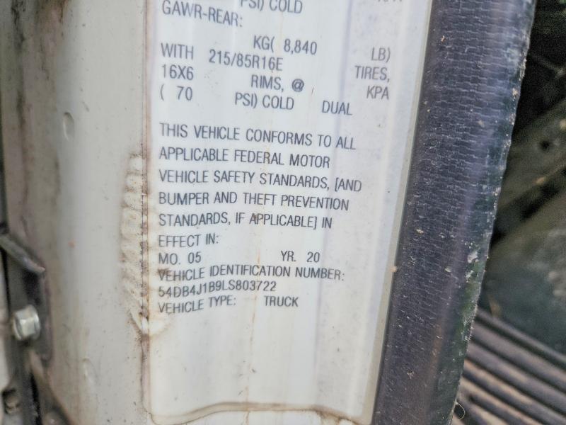 85454055 :رقم المزاد ، 54DB4J1B9LS803722 vin ، 2020 Isuzu Npr مزاد بيع