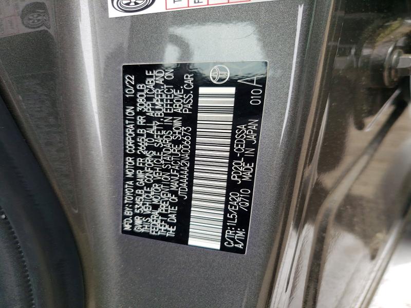 Продаж на аукціоні авто 2022 Toyota Mirai, vin: JTDAAAAA2NA006673, номер лоту: 61224826