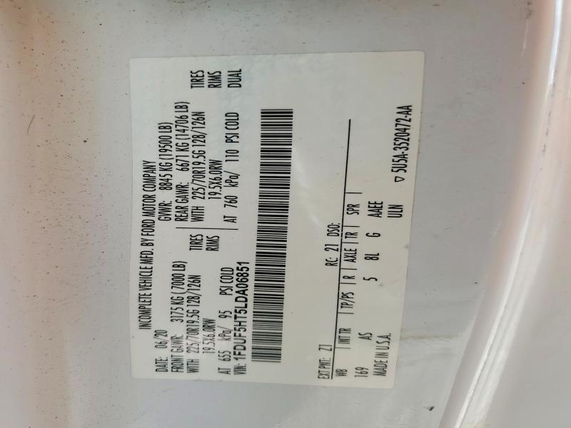 Продажа на аукционе авто 2020 Ford F550, vin: 1FDUF5HT5LDA06851, номер лота: 62129536